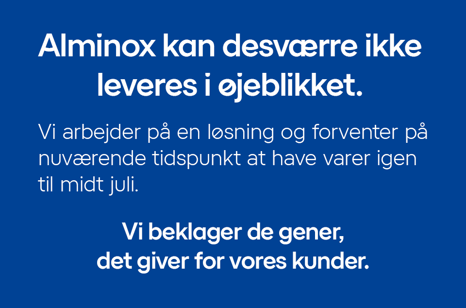 Alminox kan ikke leveres